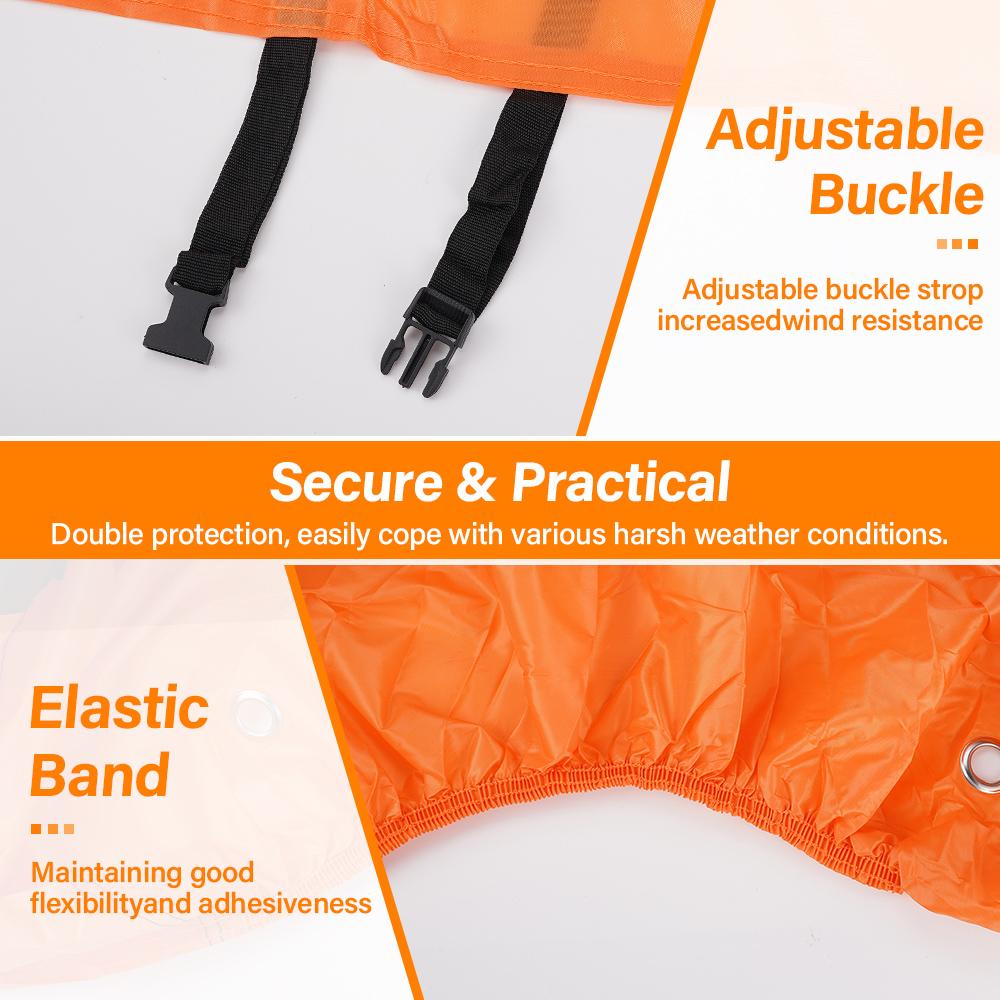 New Motorcycle Cover Large Waterproof Outdoor Indoor UV Rain Scooter Protective Cover 210D with Reflective Strip for Yamaha Tram