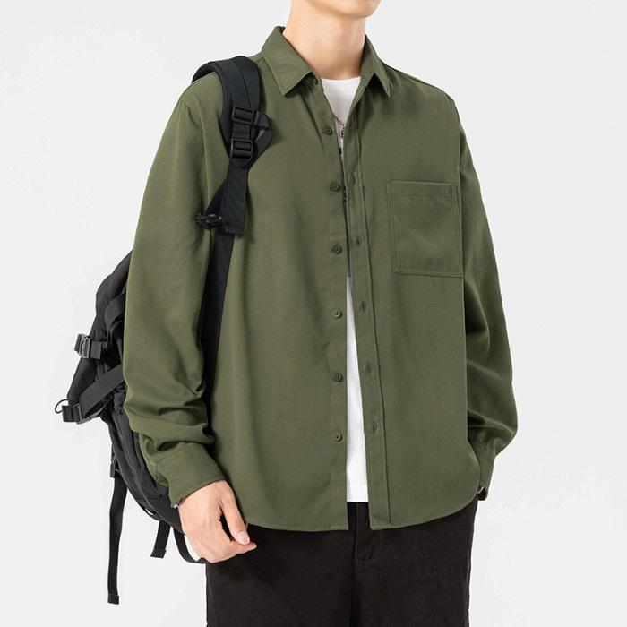 Streaming Long-sleeved Shirts for Men's Trendy Brand Loose Casual Shirts for Workwear Boys' Jackets