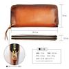 Codel atelierCODEL long wallet mens round zipper Tochigi leather genuine made Japan large capacity 8 card slots gift (dark brown)