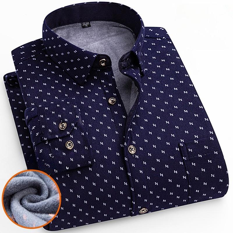Men's Winter Sherpa Lined Flannel Shirt Jackets Long Sleeve Button Down Fleece Dress Shirts for Men Casual Warm Comfortable Thermal Shirt With Pockets