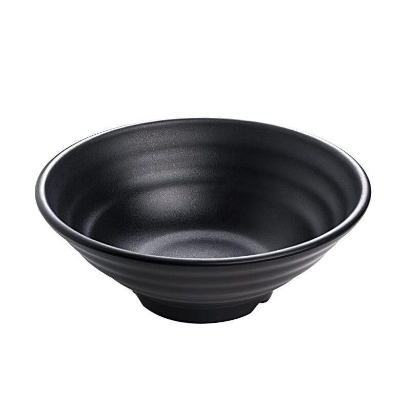 Frosted Black Melamine Ramen Bowl - 8 inch, 5-Pack