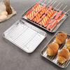 Baking Tray with Removable Cooling Rack Set Non-Stick Square Stainless Steel Baking Pan for Kitchen Cooking Outdoor Table Cart