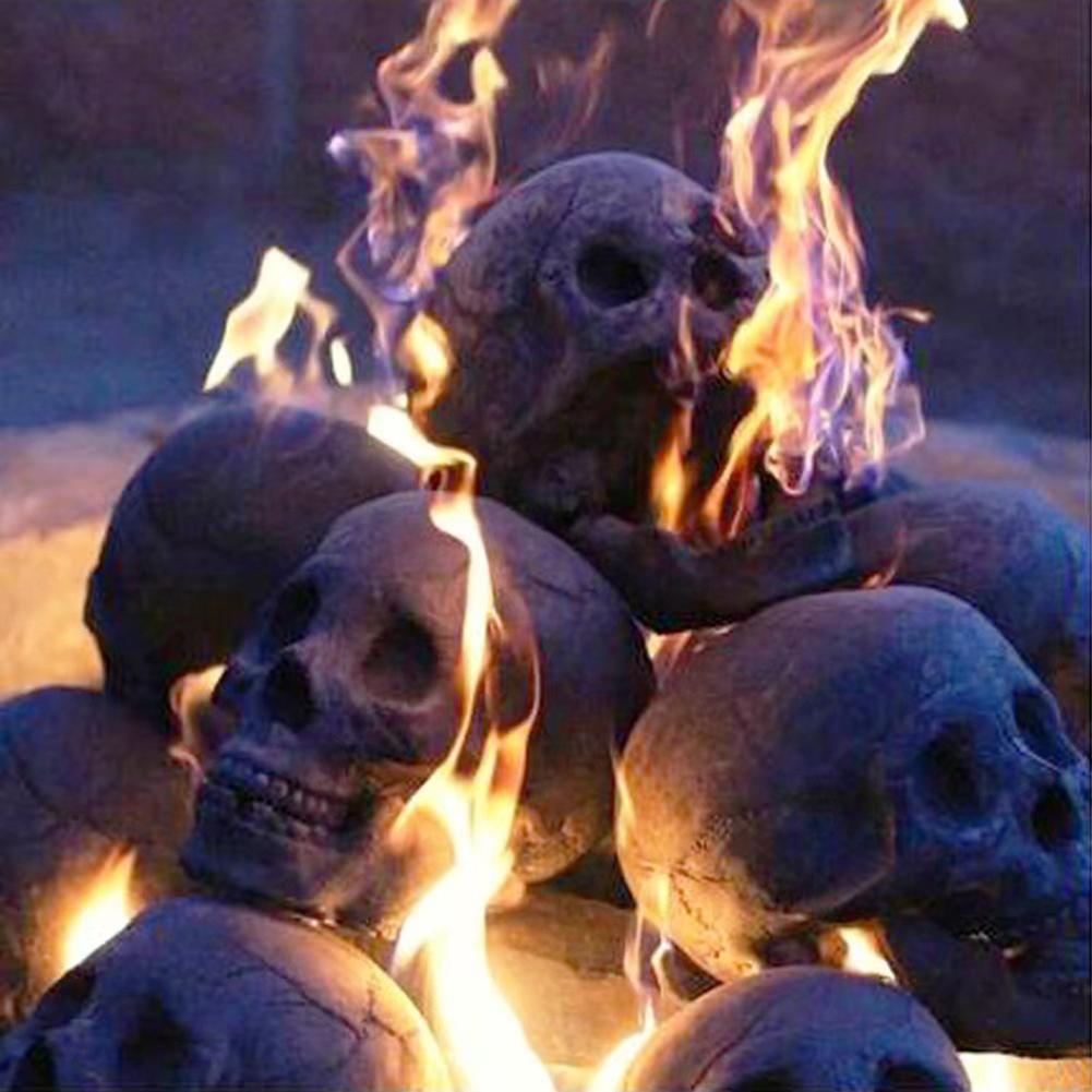 Halloween Skeleton Sculpture Zombie Campfire Accessory BBQ Grill Decor Spooky Bonfire Centerpiece Creepy Outdoor Fire Centerpiece