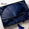 Handheld Folding Fan Vintage Japanese Bamboo Fan, Elegant with Tassels, Kimono Cheongsam Accessory Cooling Portable Oriental Style for Dancing