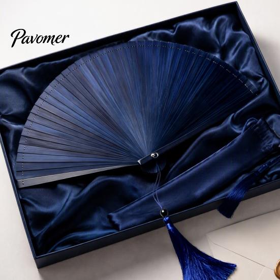 Handheld Folding Fan Vintage Japanese Bamboo Fan, Elegant with Tassels, Kimono Cheongsam Accessory Cooling Portable Oriental Style for Dancing