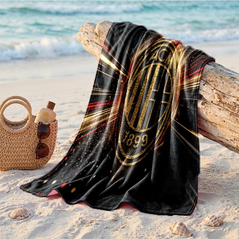 AC Milan Print Microfiber Beach Towel Quick Dry Absorbent Large Towel For Beach Swimming Travel