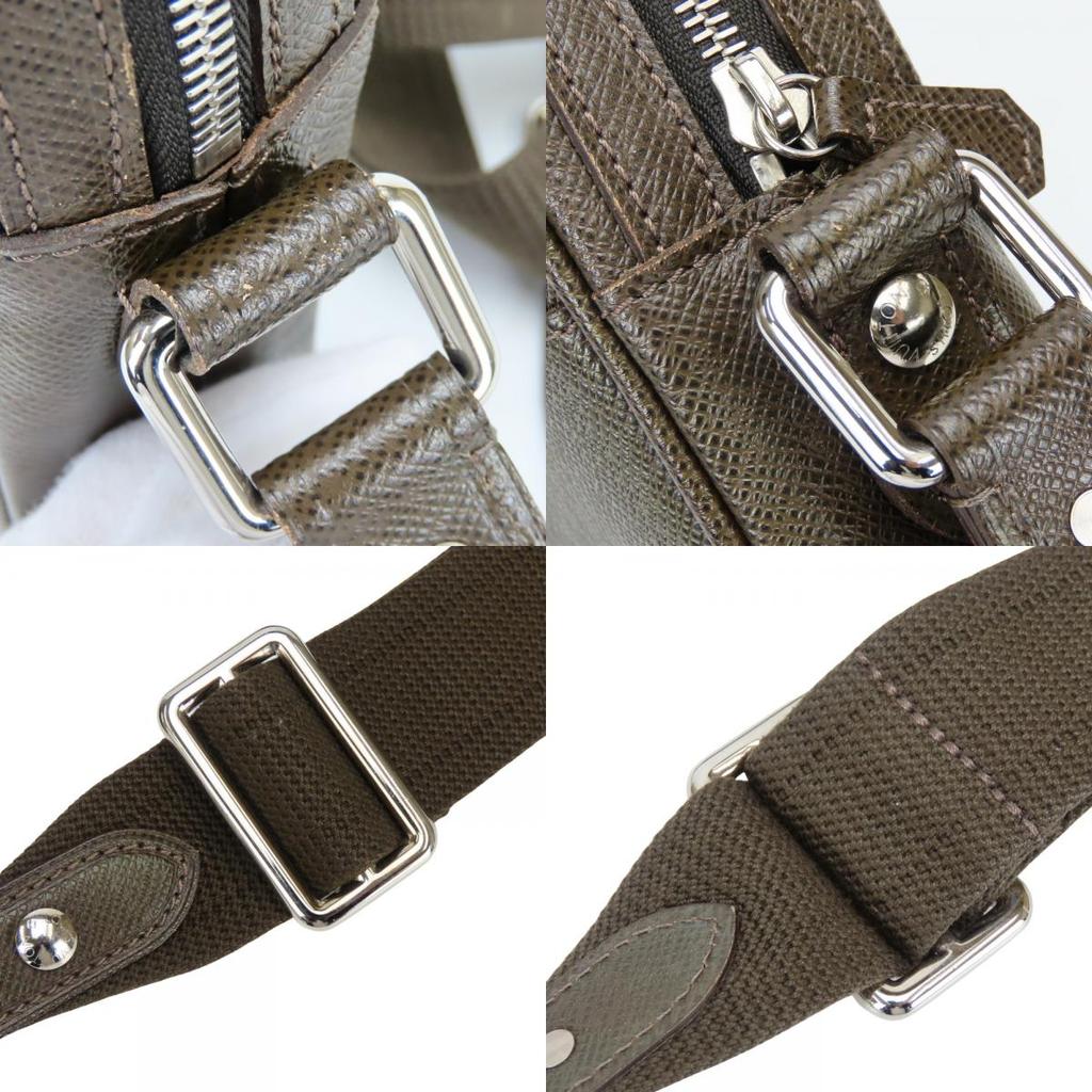 Used LOUIS VUITTON Shoulder Bag Dimitri M32468 Taiga Grizzly Brown casual