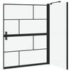 Black and Transparent Shower Screen 100 X 68 X 128 Cm
