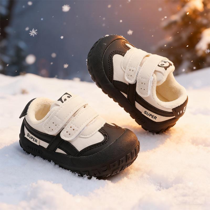 Boy s Toddler Shoes with Soft Soles, Children s Cotton Shoes, Sports Shoes, Girl s Anti-slip Board Shoes 16 чёрный