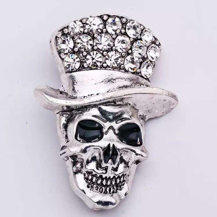 Punk Halloween Clown Skull Ornament Brooch