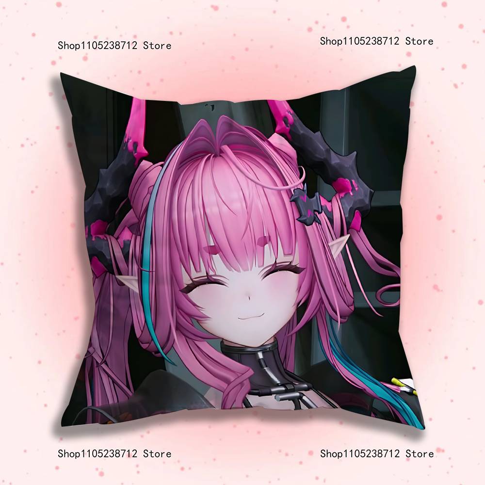 Game Tomorrow Ark A-Arknights Anime Pillow Case Anti-dustmite Pillowcase Invisible zipper silky short plush Sofa cushion cover
