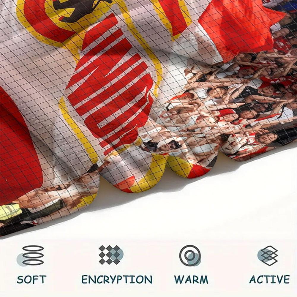 Union Berlin Logo Aufgedruckte Flanelldecke, weicher Überwurf für Schlafzimmer Sofa, waschbar, Fanartikel, tolles Geschenk.