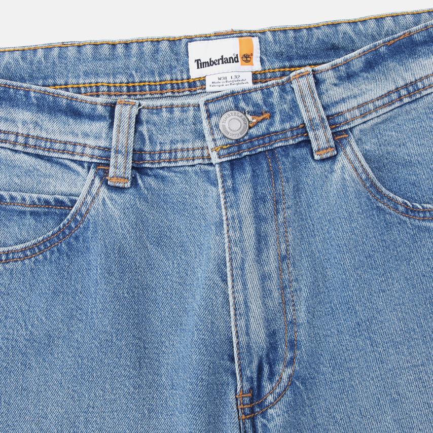 Timberland SS26 Solid Color Breathable Straight Leg Skin-Friendly Jeans Men jeans A6GM7-BQ8