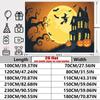 Party Backdrop Halloween Flat Banners Spooky Night Scenery Moonlit Haunted House Event Backdrop Decoration Front Door Decor