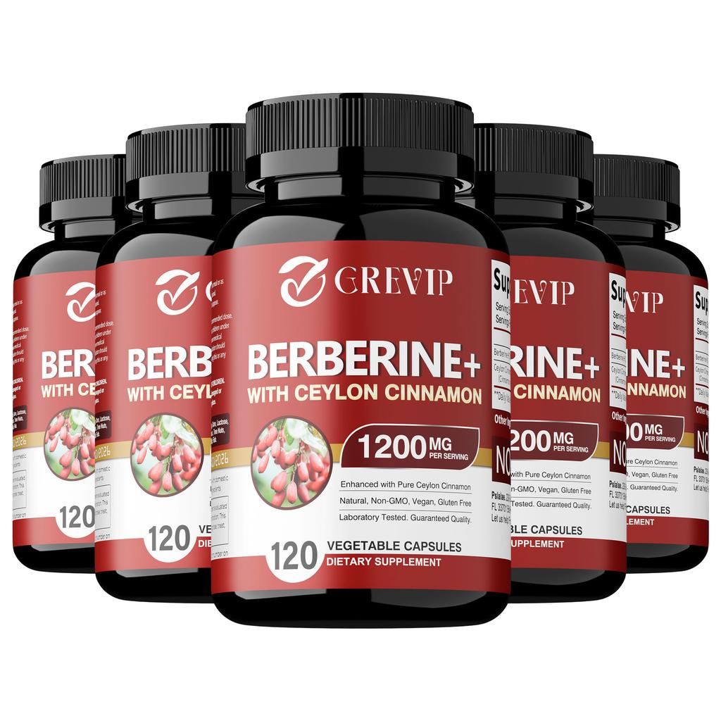 GREVIP Is Rich In Berberine Hydrochloride and a Ceylon Cinnamon Blend, with 1200 Mg Per Serving. It Is All-natural and Suitable for Adults.