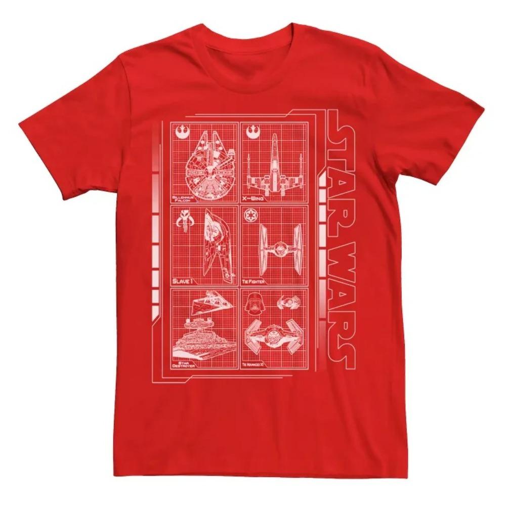 Official Star Wars-themed Printed Short-sleeved, Loose and Comfortable T-shirts for Men and Women On the Street