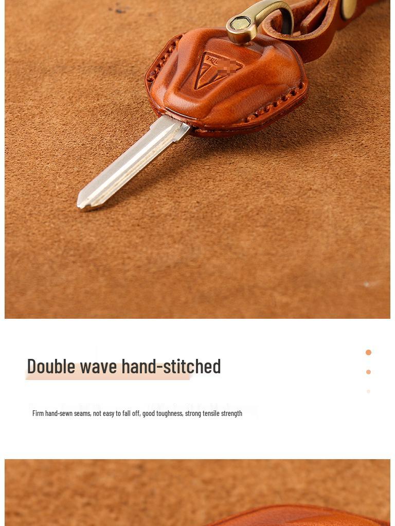 Genuine Leather Retro Key Bag for Triumph T120/T100/Bobber Motorcycle