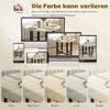 Folding Table, Table with Fold Function and Open Shelf, Rolling Kitchen Table for Dining Room, Small Spaces, Natural