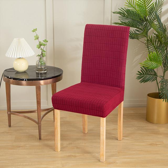 

Утолщенные чехлы на стулья с геометрическим узором, эластичные съемные эластичные чехлы на сиденья, используемые для свадебной вечеринки, кухни, офиса, 1 шт. 1-Pcs вино красного
