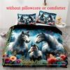 3pcs Soft & Breathable 3D Digital Print Horse Dreamcatcher Duvet Cover Set  Comfortable Bedroom Bedding Set Decoration