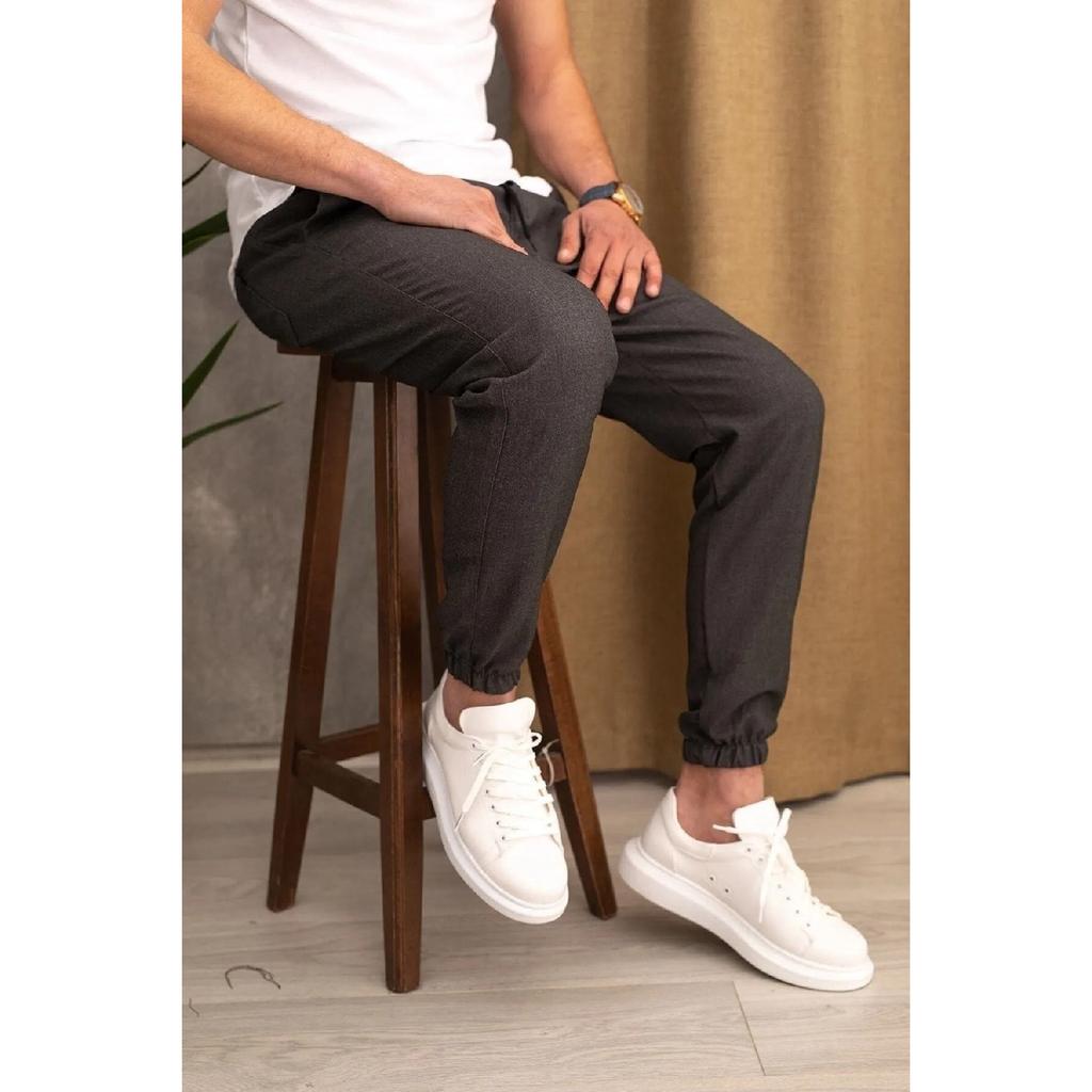 Pantaloni de jogger Slim Fit pentru bărbați, negri