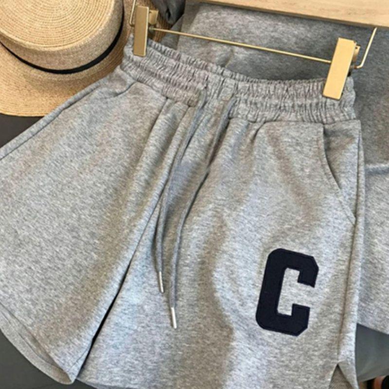 2025 Sommer Damen Locker Lässig Sportliches Kurzarm-Set - Rot