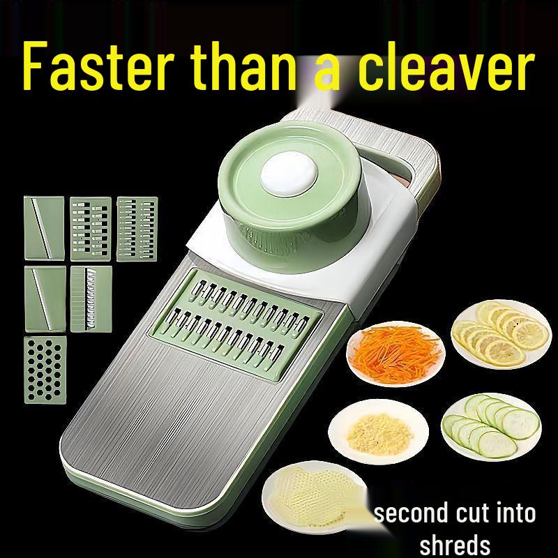 304 Stainless Steel Multifunctional Vegetable Cutter and Slicer with Hand Guard