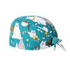 new Cotton Section for Man and woman Scrubs Caps Hospital Medical Hats Black Printing Elastic Tieback Design and Pet Medical Hat