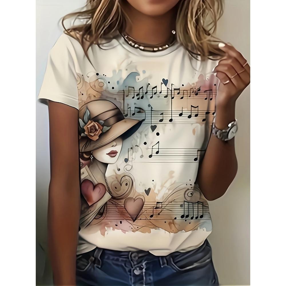 Women's Sunflower Bee Graphic T-Shirt Casual Short Sleeve Crew Neck Yellow Floral Print Summer Tee Lightweight Breathable Top