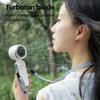 Handheld Folding Fan Type-C Charge Ports Portable Desktop 5level Wind Speed Adjustment Digital Display Electric Fan With Lanyard
