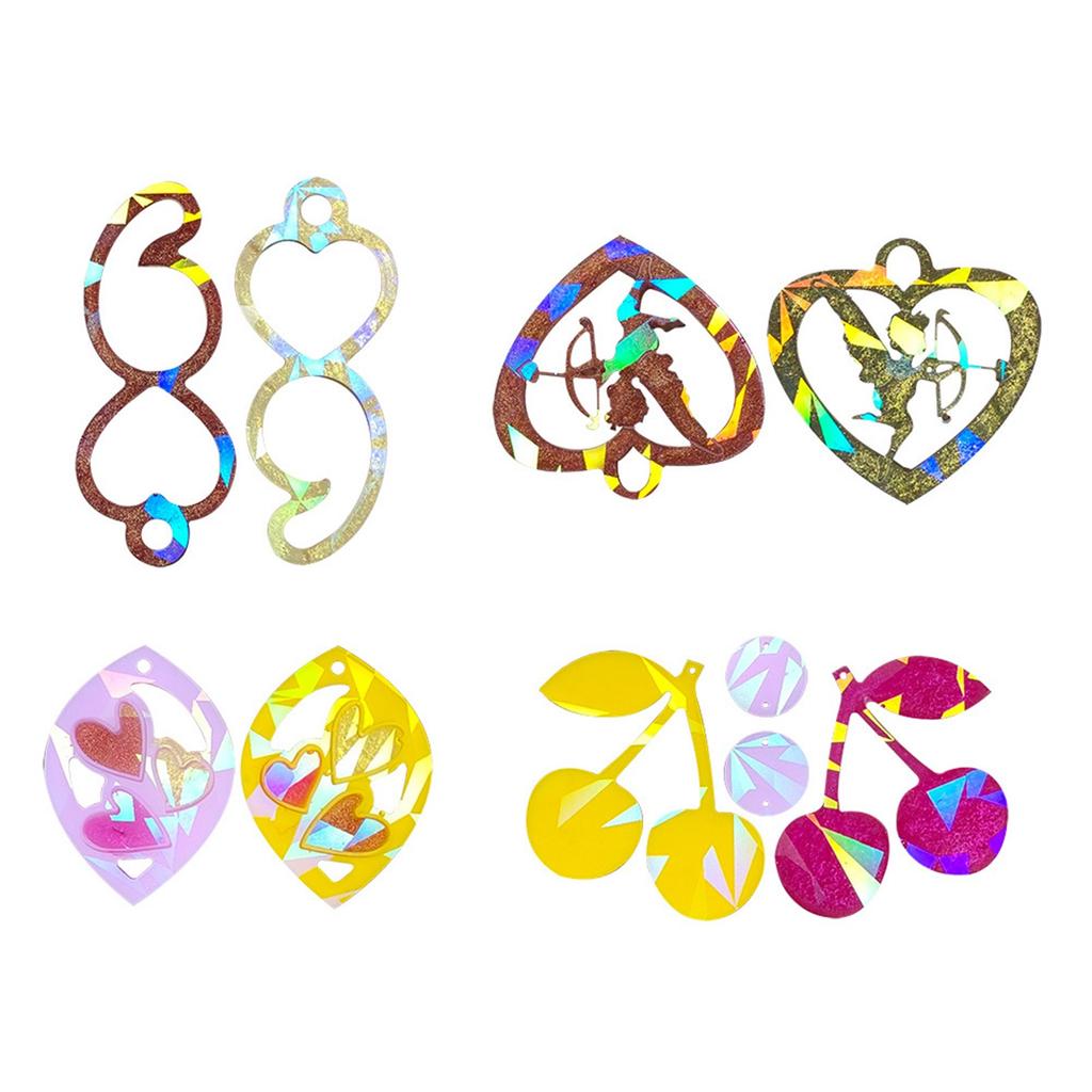 Herz Kirsche Silikonform Holographische Harzform DIY Schlüsselanhänger Schmuck Ohrring Anhänger Werkzeug Bastelbedarf