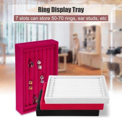 1PCS Ring Earrings Organizer Ear Stud Jewelry Display Stand Holder Rack Showcase Plate Jewelry Box C