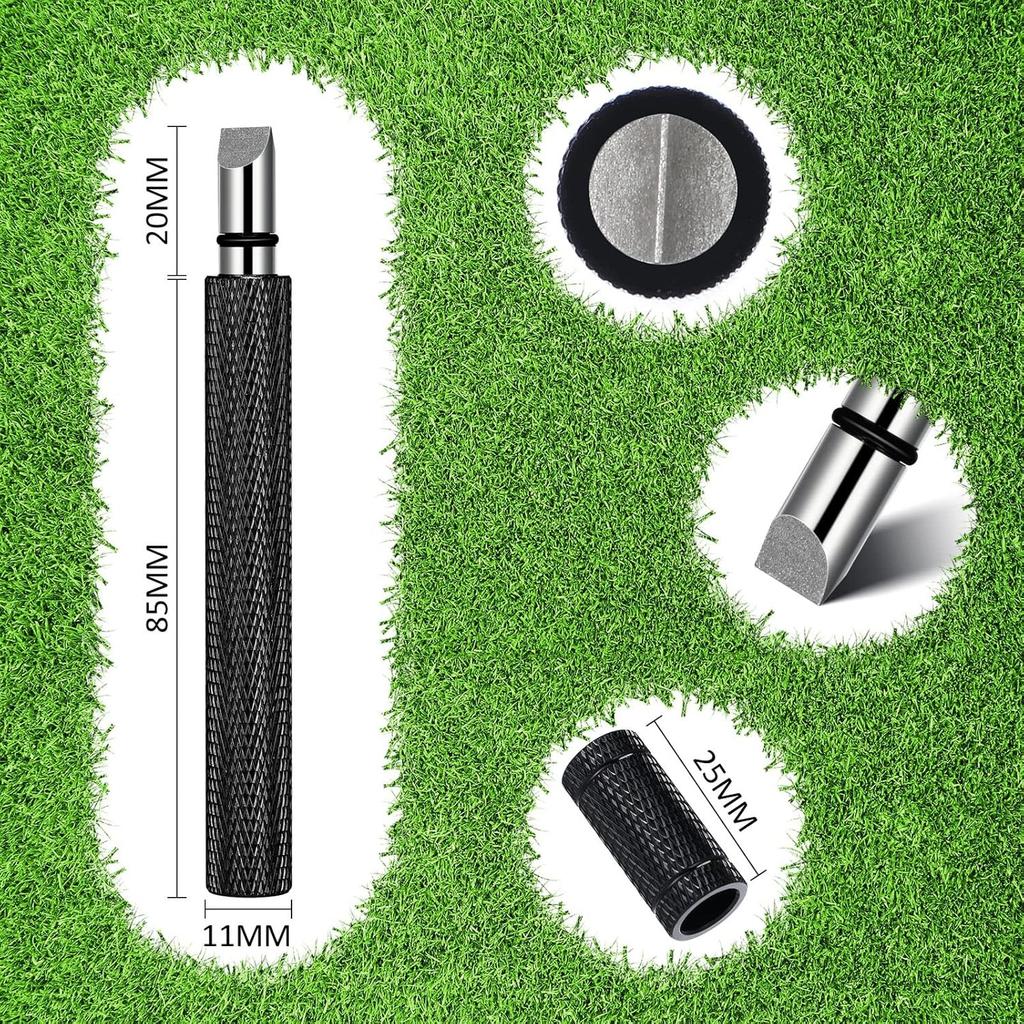 2 Pcs Golf Club Groove Sharpener 4.33 Inch Groove Sharpener Regrooving Tool Cleaner for Wedges Irons Golf Balls