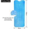 Non Slip Bath Mat, 100 x 40cm Extra Long Non Slip Bathtub Mat/Shower Mat with 200 Suction Cups, Machine Washable (Clear Blue)1pcs