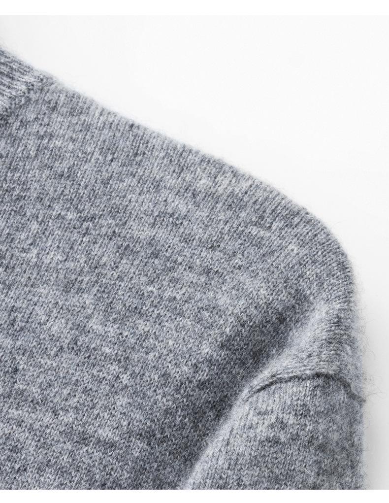 Men's 100% Pure Cashmere High-Neck Sweater - Autumn/Winter White Knit Base Layer