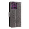 For Motorola Moto G56 5G Stand Case Imprinted Totem PU Leather Wallet Phone Cover with Wrist Strap