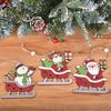 Snowman Deer Wooden Santa Hanging Ornaments Wooden Christmas Snowman Pendant  Christmas Gifts