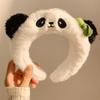 Cute Panda Hair Bands Women Face Wash Special Non-slip Headband Cartoon Plush Wide Edge Headband Girls Hair Accessories