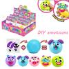 DIY Kawaii Emotikony Psí Tvář Swap Squishy Mačkací Fidget Hračka Úleva od Stresu Senzorický Barevný Míček pro Autismus ADHD Dospělé Dárek