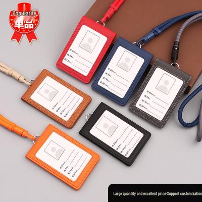 Adjustable Lanyard ID and Badge Holder with Detachable Double Card Slots