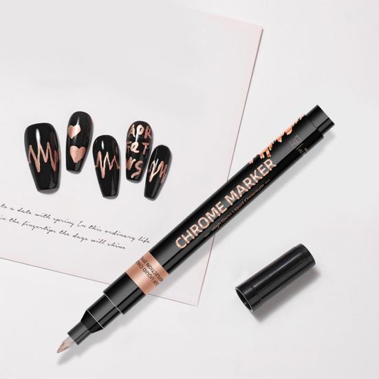 Set Penne per Nail Art per Unghie Gel Fai da Te Pennarello per Nail Art Disegno Pittura Penna Liner Punta 0,5 mm Asciugatura Rapida Kit di Strumenti per Manicure da Casa Salone