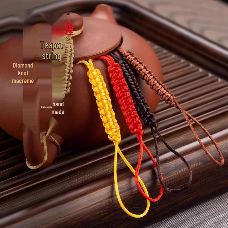 Handmade Zisha Teapot Lid Rope - Protective Anti-Drop Rope for Kung Fu Tea Ceremony