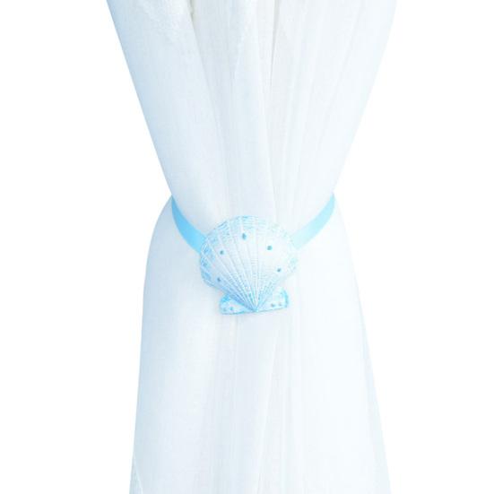 

Магнитная пряжка для штор в виде ракушки, держатель для подхвата, зажим, украшение для спальни озеро синий