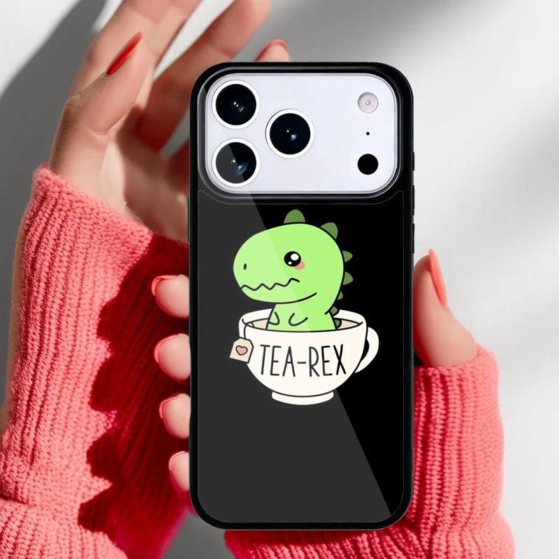 Cute Dinosaur Tea-Rex Phone Case for iPhone 17 16 15 14 13 Pro Max Back Cover for 12 11 Pro Coque