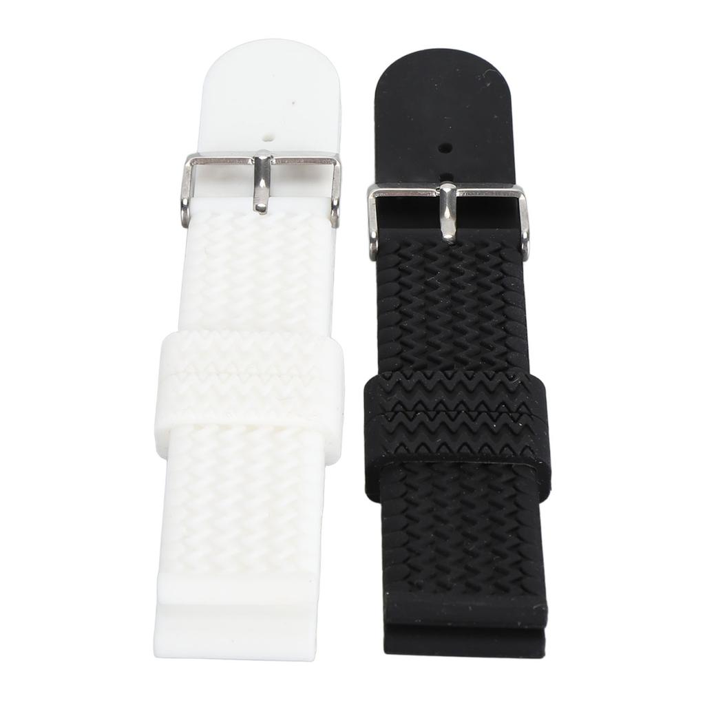 22mm Silicone Watch Strap Stainless Steel Buckle Waterproof Soft Silicone Watch Band for Women Men