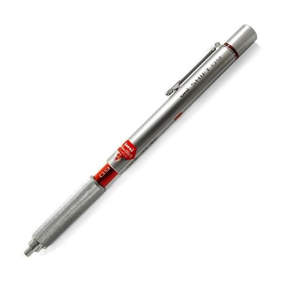 Mitsubishi Pencil Shift 0.9 Mechanical Pencil, Drafting Type, Silver M91010.26 - Twist To Retract Tip, Prevents Pen Case Stains and Lead Breakage,