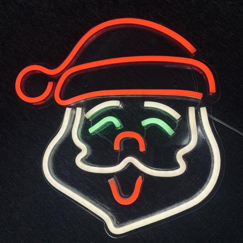 English Words  Light LED  Signs Santa  Sign for Kids Room Bedroom Hotel Shop Restaurant Wall Decoration