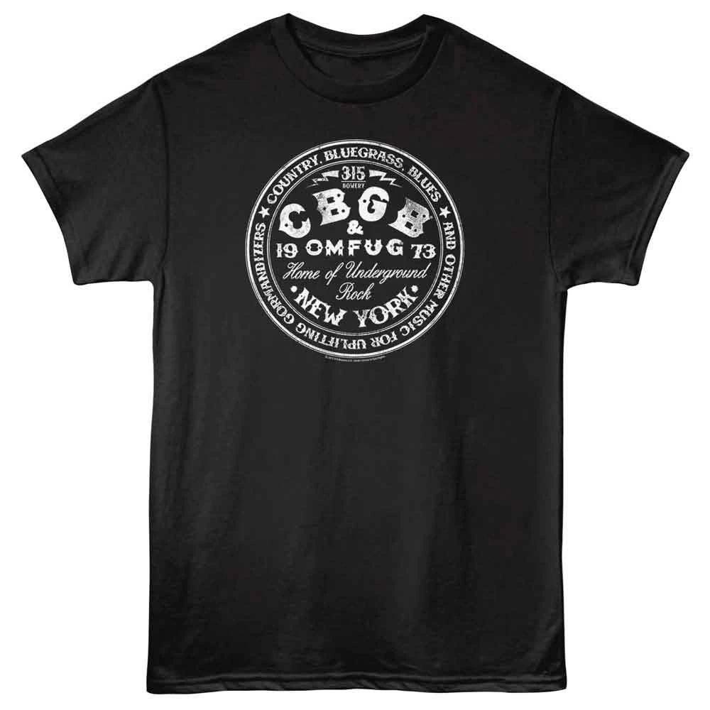 

CBGB - Circle - American Classics - Front Print Black Adult Short Sleeve T-Shirt 3XL
