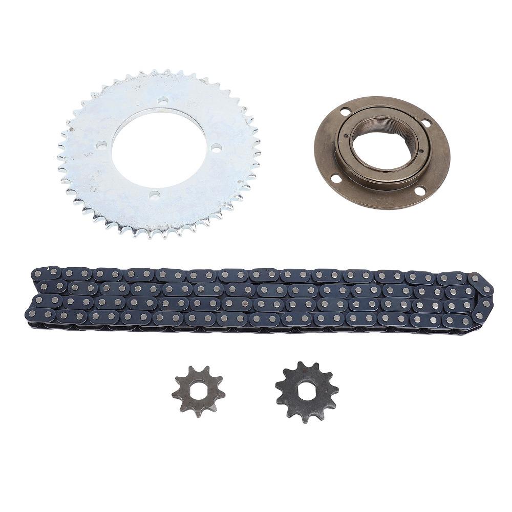 Toothless Flywheel T8F Gear Chain Set 116 Links Chain Chain Sprocket Kit  Mini Motorcycle
