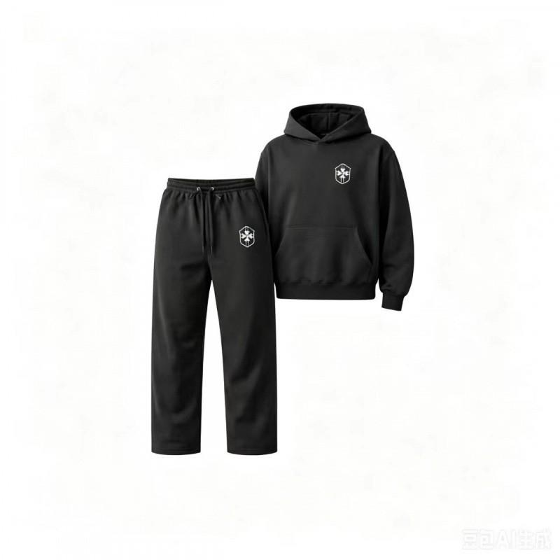 Completo da uomo casual con felpa con cappuccio e pantaloni coordinati Outfit sportivo streetwear Leggero Comodo